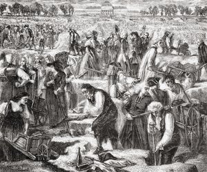 Trabajadores en el Campo de Marte de French School